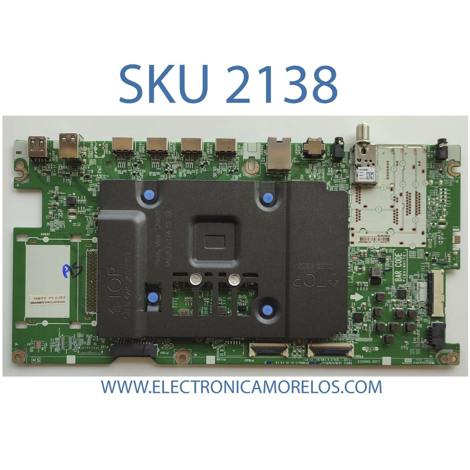 MAIN PARA TV LG / NUMERO DE PARTE EBT66946505 / EAX60718004(1.0) / PANEL AC770AQL CQA1_RS / MODELO OLED77C2AUA.DUSQLJR	